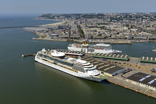 Le Havre port in normandy