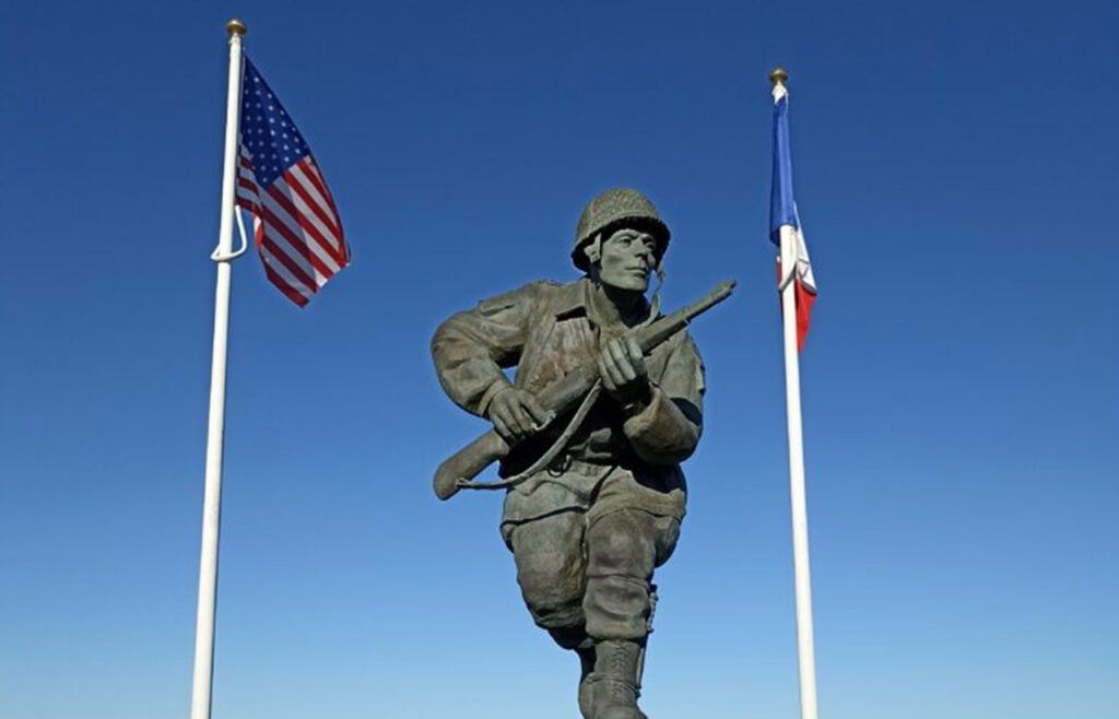 American soldier statue from Normandy